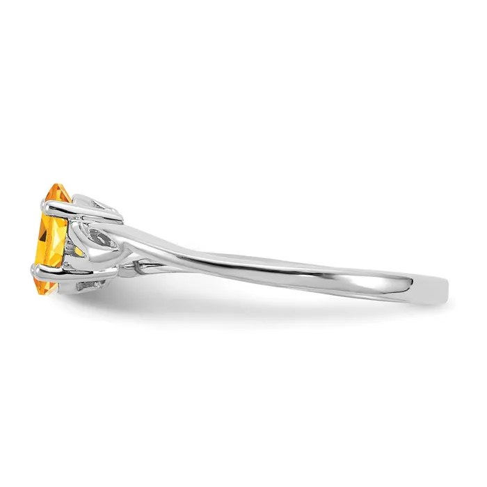 WB Choice Jewelry Rings 10k White Gold Polished Geniune Citrine Birthstone RingWBC10XBR152 WB Choice Jewelry Rings 10k White Gold Polished Geniune Citrine Birthstone RingWBC10XBR152