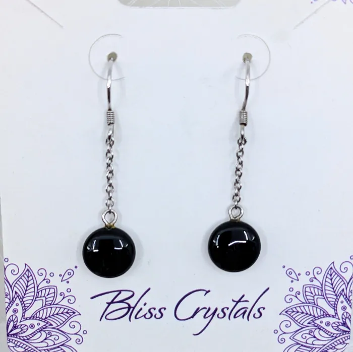 Black Agate 125 Earring LV7228 Bliss Crystals Earrings