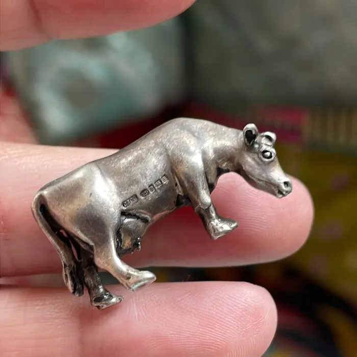 Cow Figure Sterling Silver Vintage Vintage Paris Jewelry Rings Cow Figure Sterling Silver Vintage Vintage Paris Jewelry Rings