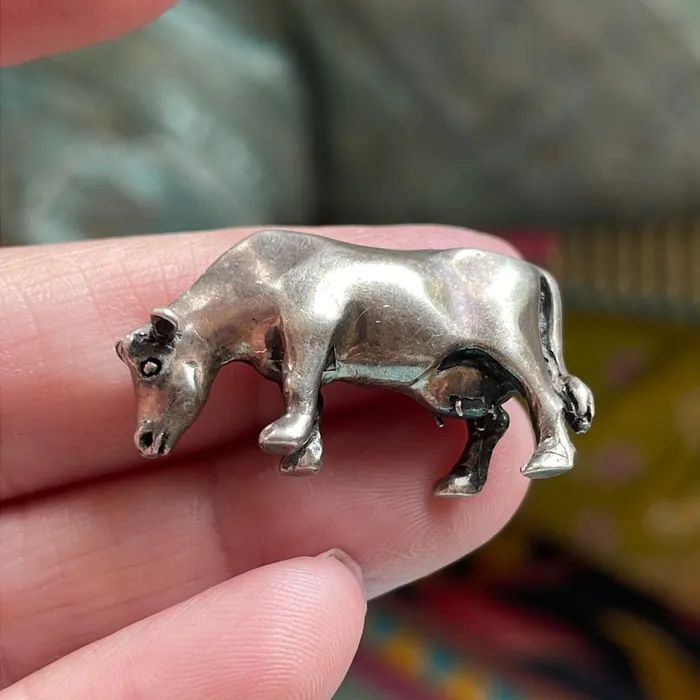 Cow Figure Sterling Silver Vintage Vintage Paris Jewelry Rings Cow Figure Sterling Silver Vintage Vintage Paris Jewelry Rings