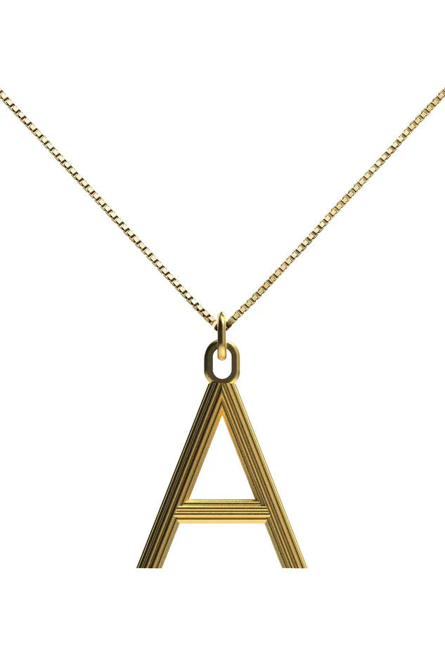 Dv Gold Large Alphabet Necklace Necklaces