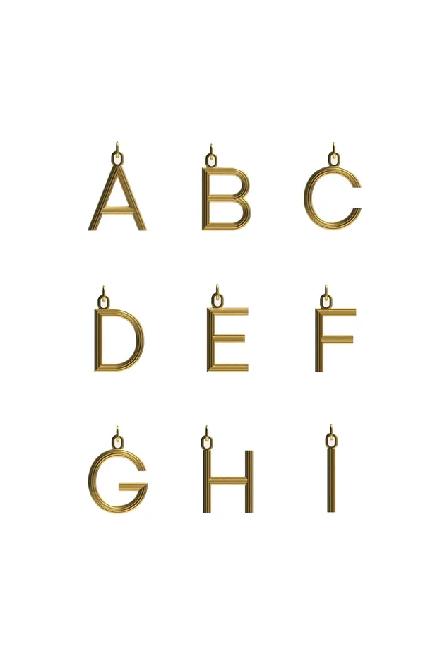 Dv Gold Large Alphabet Necklace Necklaces