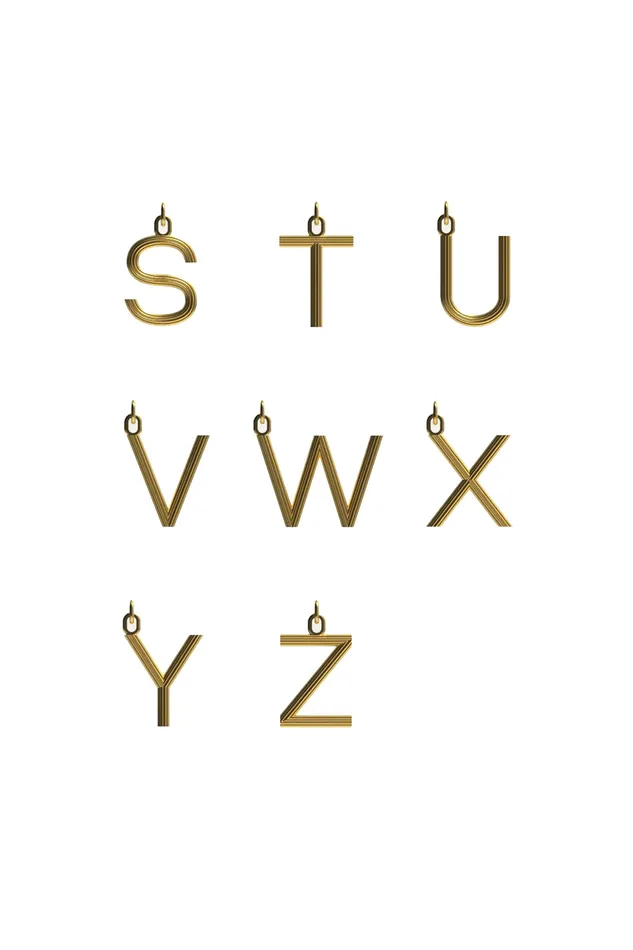 Dv Gold Large Alphabet Necklace Necklaces