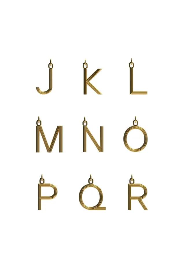 Dv Gold Large Alphabet Necklace Necklaces