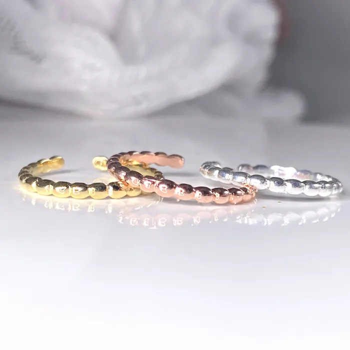 Dottie in Silver Sterling Silver Minimalist Toe Ring Izzy Jo Rings