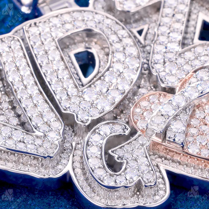 IceZeusShop Necklaces Custom Iced Out Letter Sticky Bandage Heart Pendant