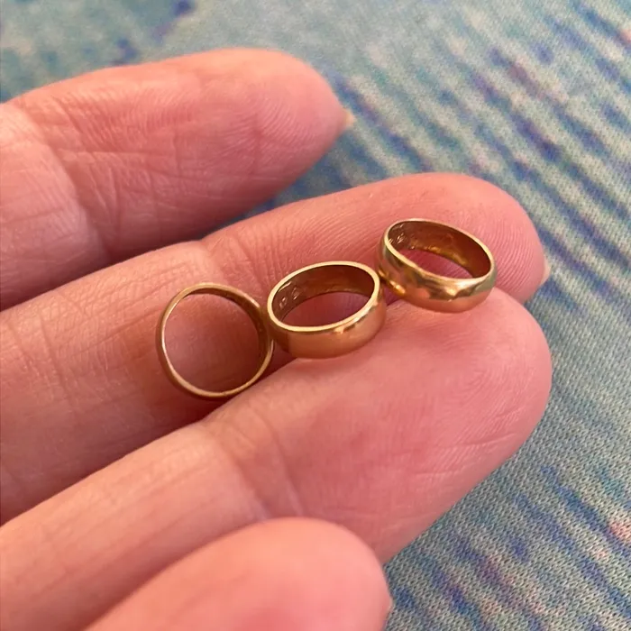 PreStyled Sets Gold Rings Yellow Gold Rose Gold White Gold 14k Gold Vintage sold individually Love Vintage Paris
