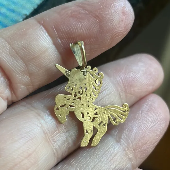 PreStyled Sets Vintage Paris Jewelry Unicorn Pendant Filigree 14k Gold Vintage