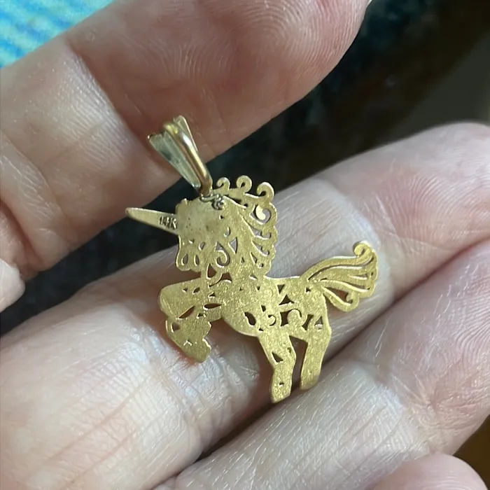 PreStyled Sets Vintage Paris Jewelry Unicorn Pendant Filigree 14k Gold Vintage