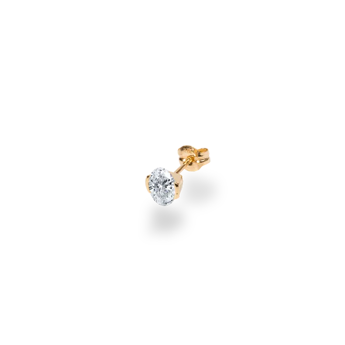 PRMAL Facet 05ct Oval Stud Earrings
