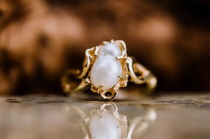 Rings Art FX fine jewelry 14k Yellow Gold Baroque Pearl Ring