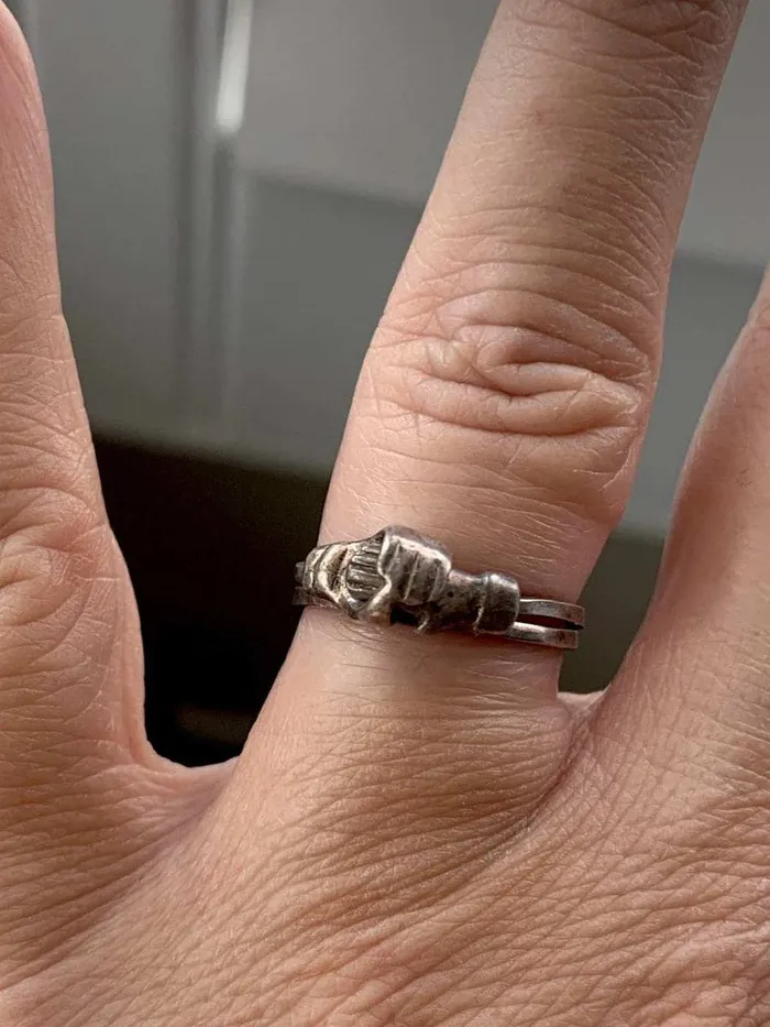 Rings Love Vintage Paris Fede Gimmel Ring Sterling Silver Vintage