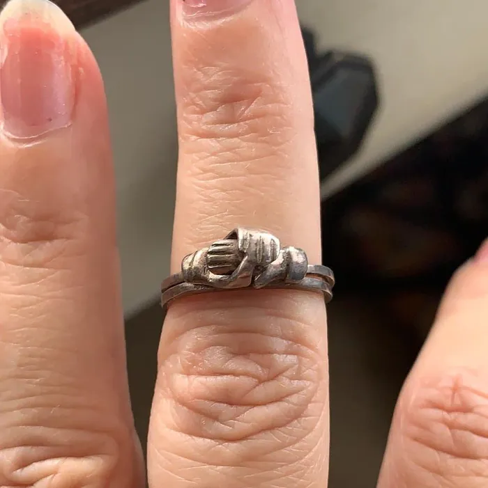 Rings Love Vintage Paris Fede Gimmel Ring Sterling Silver Vintage
