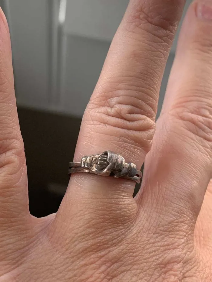Rings Love Vintage Paris Fede Gimmel Ring Sterling Silver Vintage