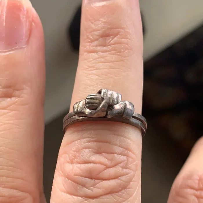 Rings Love Vintage Paris Fede Gimmel Ring Sterling Silver Vintage