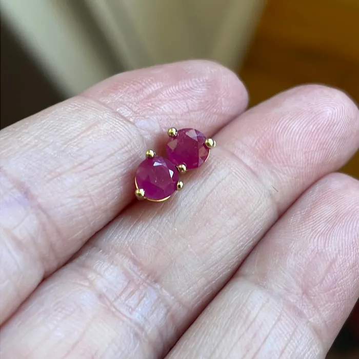Ruby Stud Earrings 10k Gold Vintage Vintage Paris Jewelry Earrings Ruby Stud Earrings 10k Gold Vintage Vintage Paris Jewelry Earrings