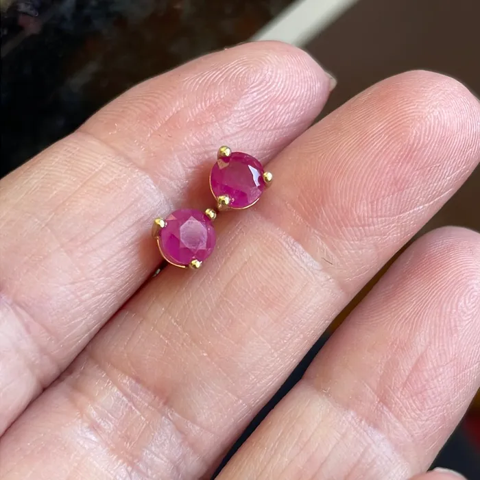 Ruby Stud Earrings 10k Gold Vintage Vintage Paris Jewelry Earrings Ruby Stud Earrings 10k Gold Vintage Vintage Paris Jewelry Earrings