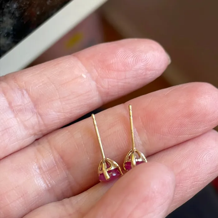 Ruby Stud Earrings 10k Gold Vintage Vintage Paris Jewelry Earrings Ruby Stud Earrings 10k Gold Vintage Vintage Paris Jewelry Earrings