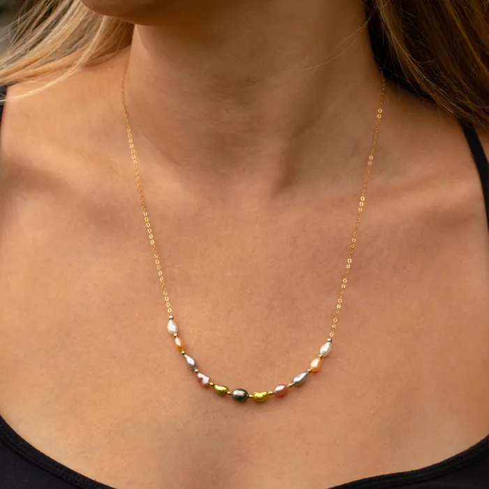 Ryan Rainbow Keshi Pearl Necklace misha hawaii Necklaces Ryan Rainbow Keshi Pearl Necklace misha hawaii Necklaces