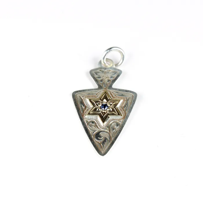 Star of David Pendant with Sapphire Shane Hendren Necklaces