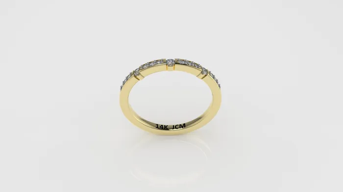 14K Ring with 15 DIAMONDS VS1 STT Prong and Bezel Cut Chanel Jcm 21 jewelry Rings