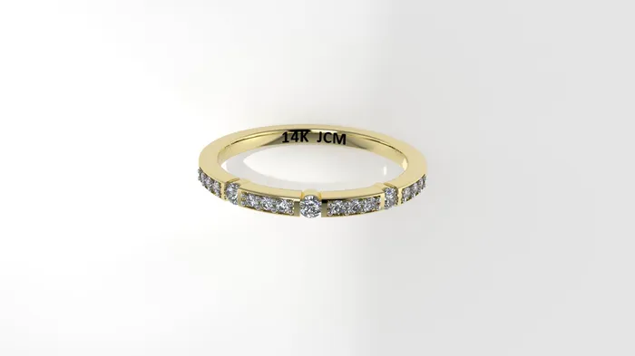 14K Ring with 15 DIAMONDS VS1 STT Prong and Bezel Cut Chanel Jcm 21 jewelry Rings