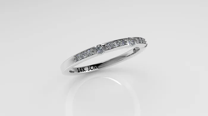 14K Ring with 15 DIAMONDS VS1 STT Prong and Bezel Cut Chanel Jcm 21 jewelry Rings