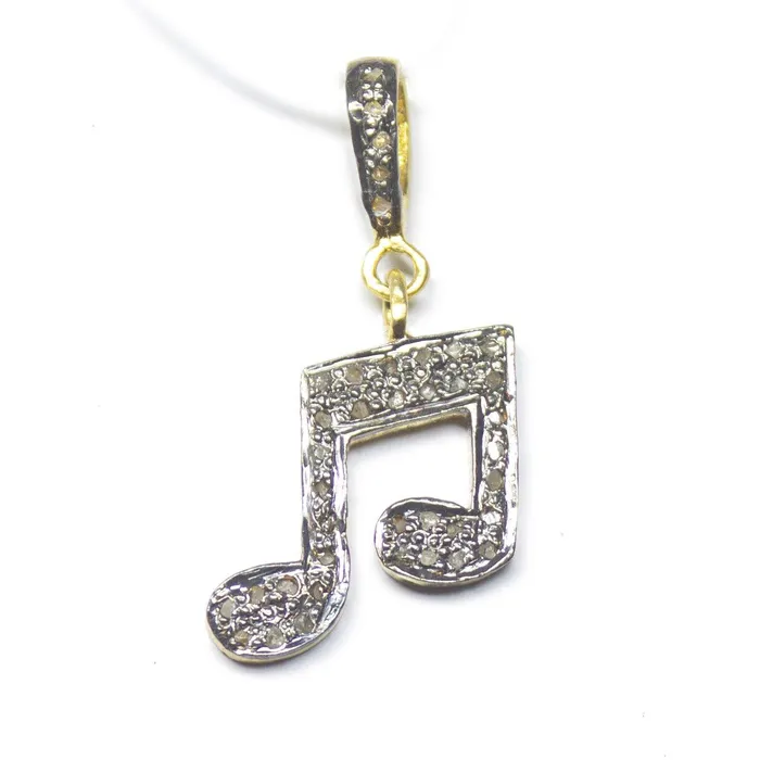 1pc Musical Note Pave Diamond Ruby 925 Sterling Silver Oxidized Charm Pendant 27mm x 15mm Beads Supplies USA Necklaces 1pc Musical Note Pave Diamond Ruby 925 Sterling Silver Oxidized Charm Pendant 27mm x 15mm Beads Supplies USA Necklaces