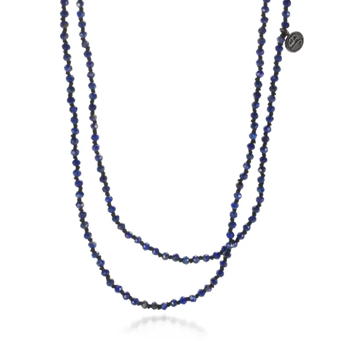 3mm Lapis Beaded Necklace 40 Joseph Brooks Necklaces