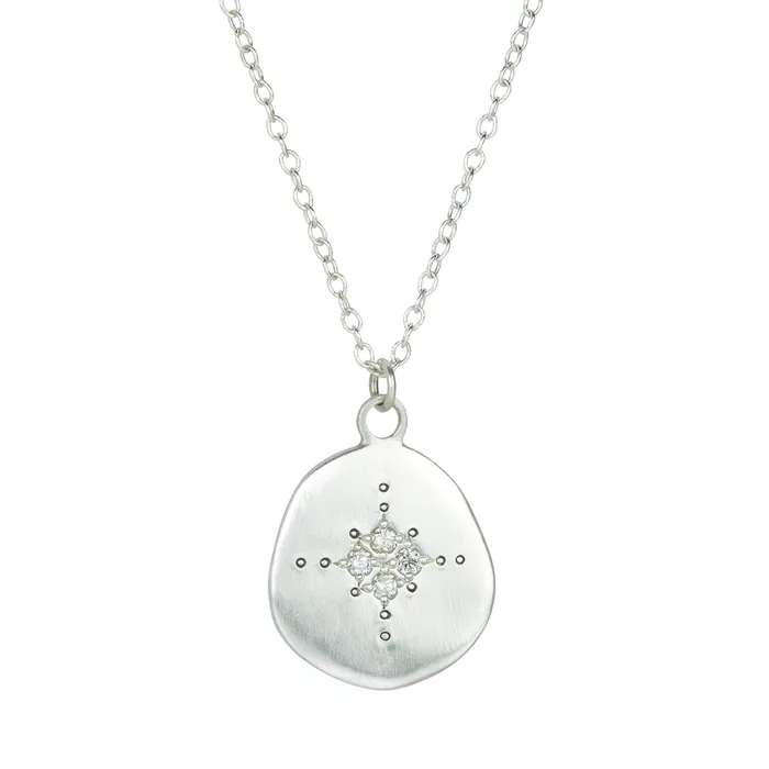 Adel Chefridi Organic Four Star Diamond Pendant Necklaces