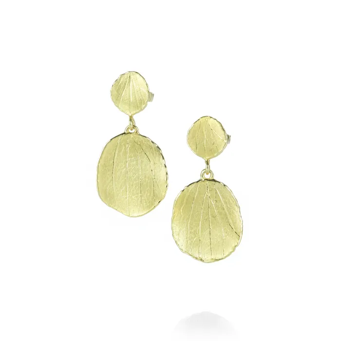 Barbara Heinrich Earrings 18k Double Petal Earrings