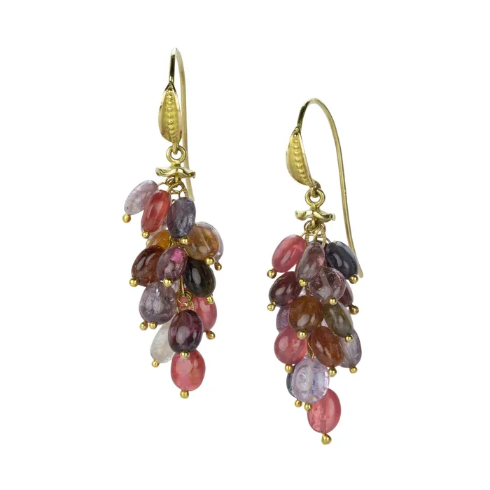 Barbara Heinrich Earrings Smooth Multicolored Spinel Earrings