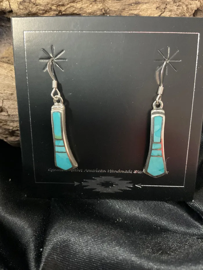 Chris Crosbys Purple Coyote Earrings 8 Turquoise Earrings