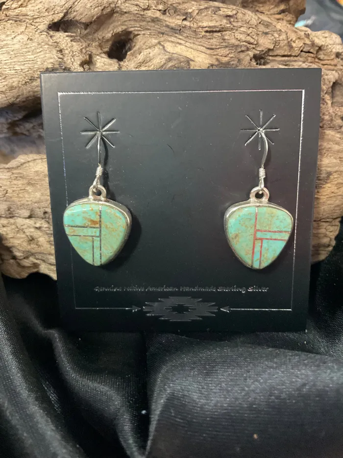 Chris Crosbys Purple Coyote Earrings 8 Turquoise Earrings Chris Crosbys Purple Coyote Earrings 8 Turquoise Earrings