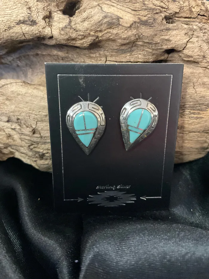 Chris Crosbys Purple Coyote Earrings 8 Turquoise Earrings Chris Crosbys Purple Coyote Earrings 8 Turquoise Earrings