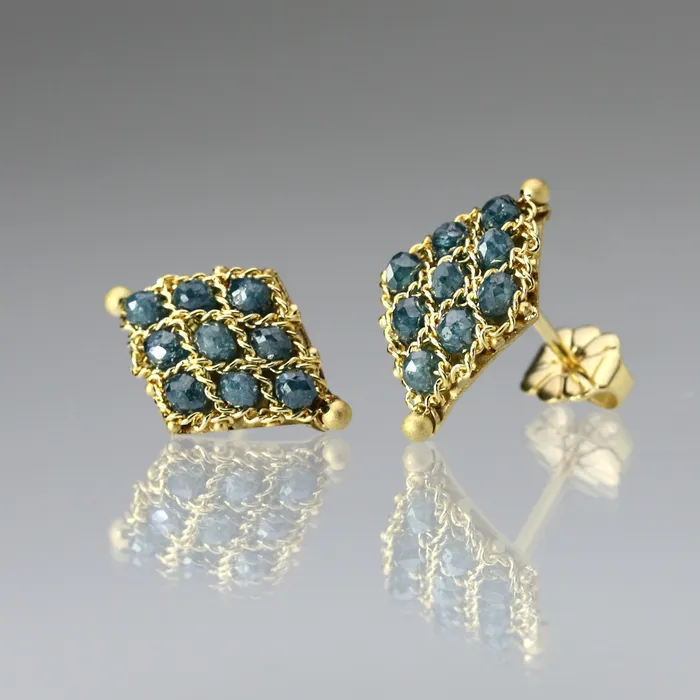 Earrings Amali Woven Diamond Stud