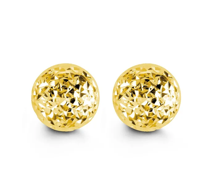 Earrings Independent Jewellers 10kt Yellow Gold 10mm Diamond Cut Stud Earrings Earrings Independent Jewellers 10kt Yellow Gold 10mm Diamond Cut Stud Earrings