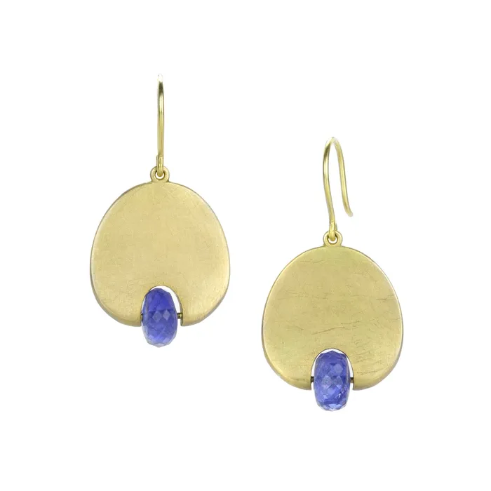 Earrings Medium Tanzanite Lily Pad Earrings Mallary Marks