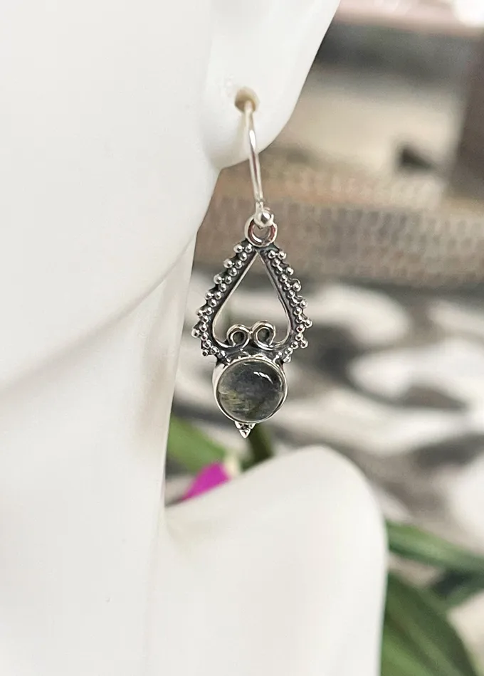 Earrings SophiaRene Boutique Sterling Silver Labradorite Artisan Earrings