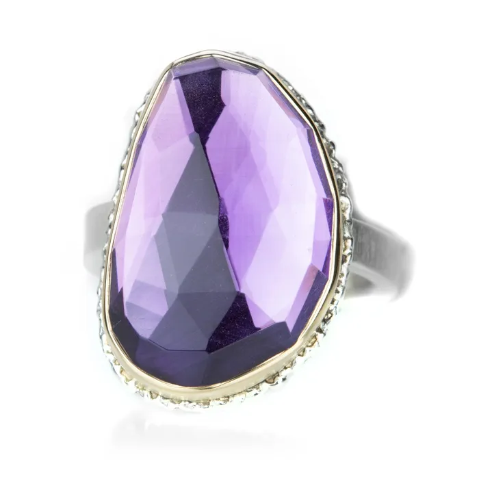 Faceted Amethyst Ring Jamie Joseph Rings