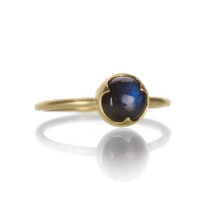 Gabriella Kiss Small Round Labradorite Ring Rings