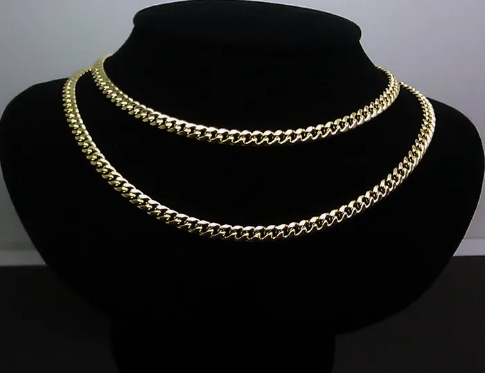 Gold and Diamond Necklaces Real 10K Gold Chain Men women Miami Cuban Link Necklace 28 5mm lobster STRONG Gold and Diamond Necklaces Real 10K Gold Chain Men women Miami Cuban Link Necklace 28 5mm lobster STRONG