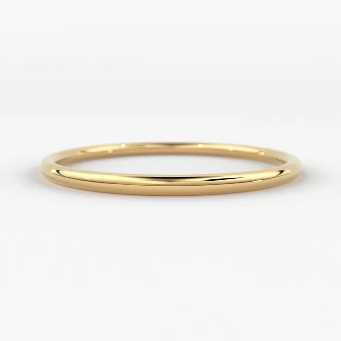Gold Ring 14K Solid Gold Round Wedding Band 12 MM Yellow Gold Ring Dainty Stacking Ring Simple Delicate Ring Thin wedding band Jalvi Co Rings
