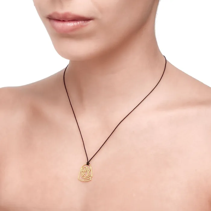 Heroes 1821 LASKARINA BOUBOULINA Pendant 14K Gold Plated 925 Silver Spirito Rosa Necklaces