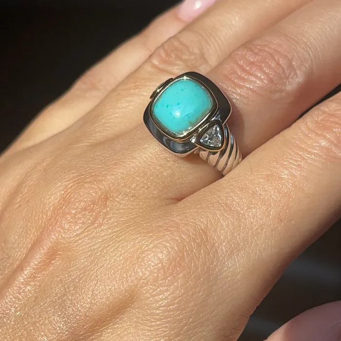 Howlite Crystal Ring Sophiareneboutique Rings
