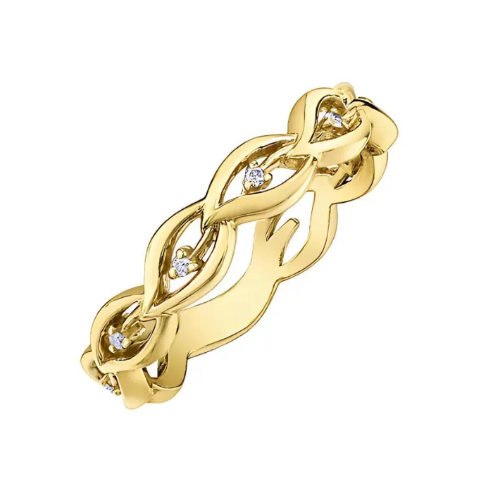 Independent Jewellers 10kt Yellow Gold Calla Lily Stackable Band Rings