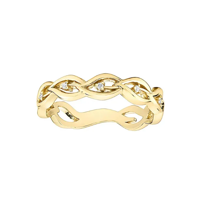 Independent Jewellers 10kt Yellow Gold Calla Lily Stackable Band Rings