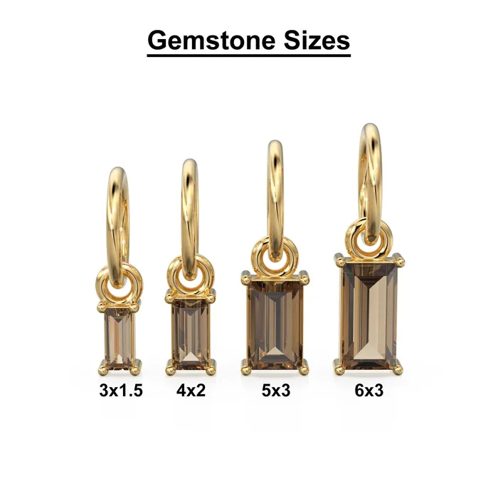 Jalvi Co Charm Necklaces Smoky Quartz TINY Baguette Charm Pendant 14k 18k Solid Gold Pendant Baguette Brown Quartz Pendant Petite Quartz Charm 5x3mm 6x3mm Jalvi Co Charm Necklaces Smoky Quartz TINY Baguette Charm Pendant 14k 18k Solid Gold Pendant Baguette Brown Quartz Pendant Petite Quartz Charm 5x3mm 6x3mm