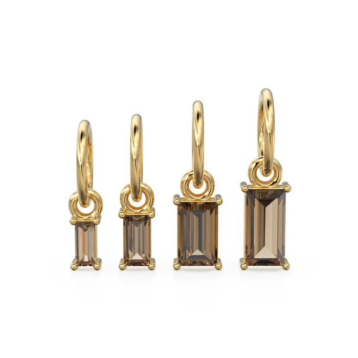 Jalvi Co Charm Necklaces Smoky Quartz TINY Baguette Charm Pendant 14k 18k Solid Gold Pendant Baguette Brown Quartz Pendant Petite Quartz Charm 5x3mm 6x3mm Jalvi Co Charm Necklaces Smoky Quartz TINY Baguette Charm Pendant 14k 18k Solid Gold Pendant Baguette Brown Quartz Pendant Petite Quartz Charm 5x3mm 6x3mm