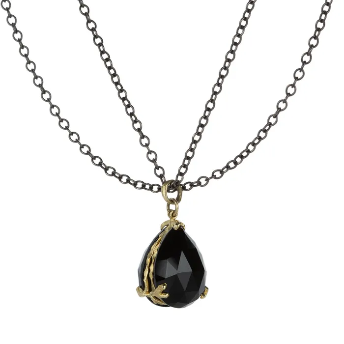 Jamie Joseph Necklaces Black Onyx Locket Pendant Necklace